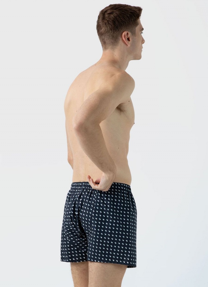 Navy Sunspel Classic Boxer Shorts | 20453-OTXB | USA