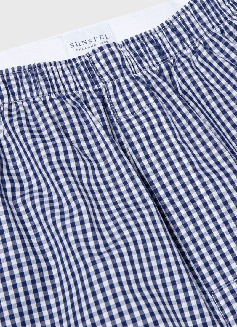 Navy Sunspel Classic Boxer Shorts | 82074-DZWE | USA