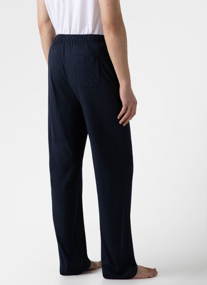 Navy Sunspel Cotton Modal Lounge Pant | 94278-IBSF | USA