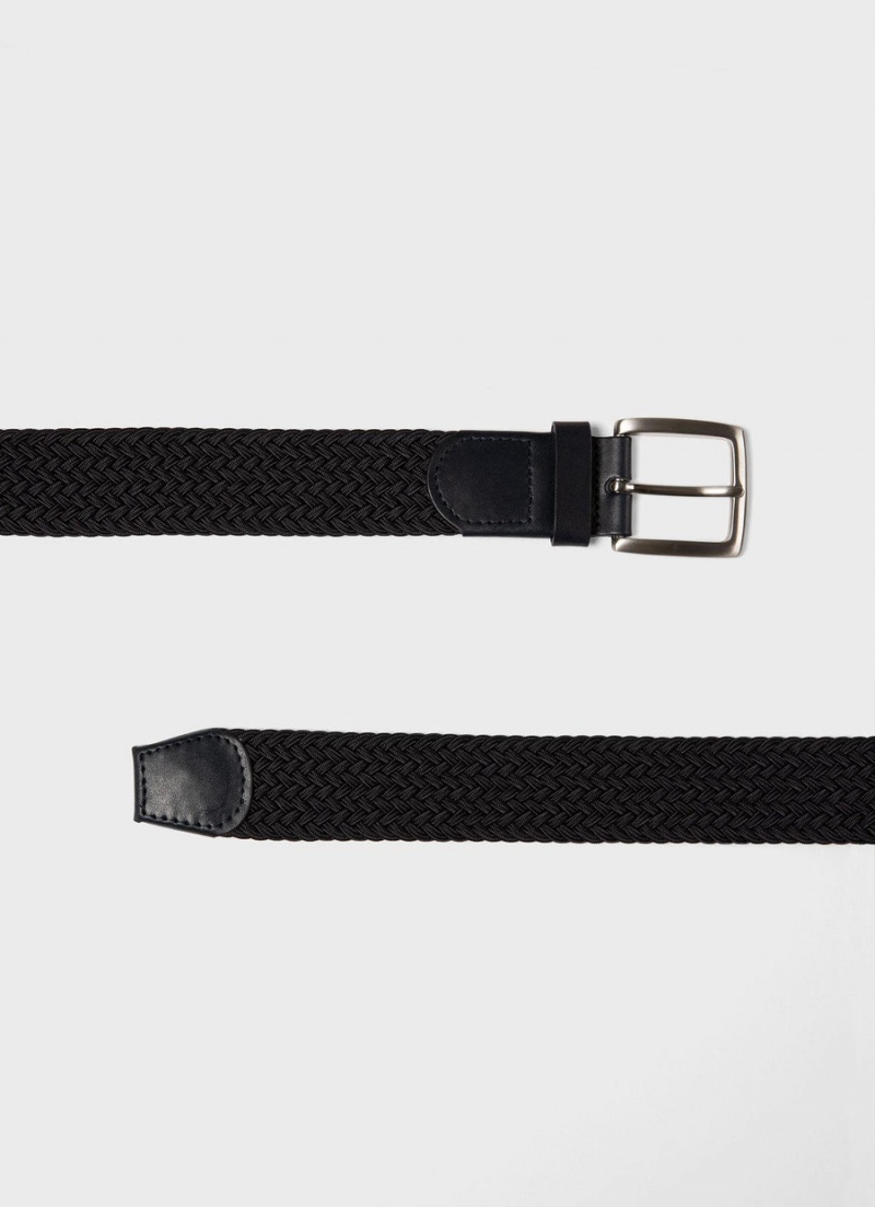 Navy Sunspel Elasticated Braided Belt | 17658-JLVD | USA