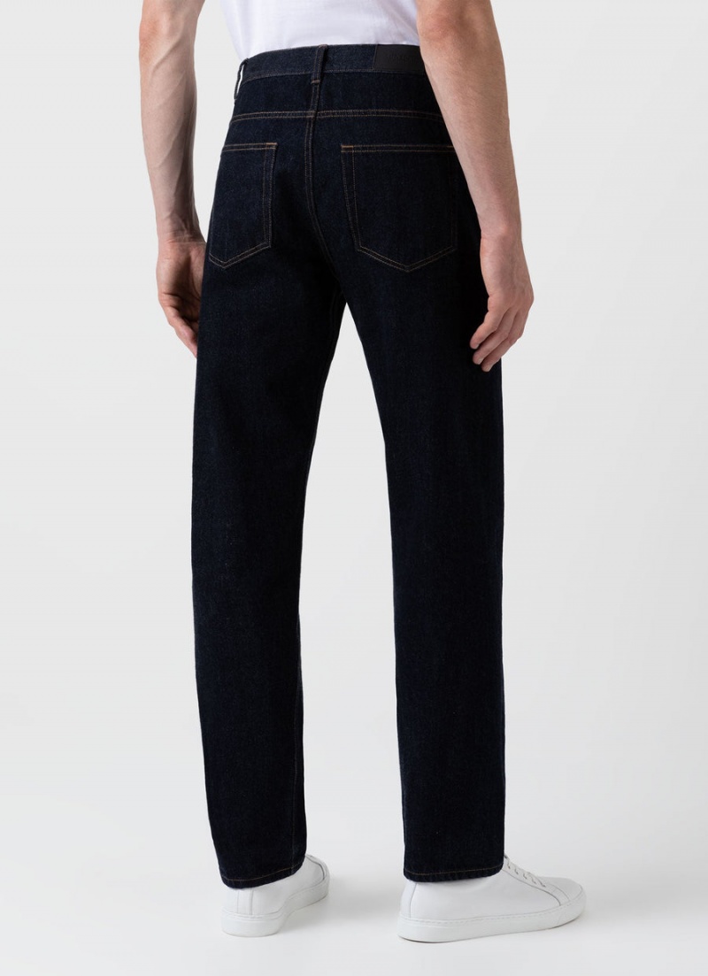 Navy Sunspel Japanese Selvedge Denim Jean | 02865-XROL | USA