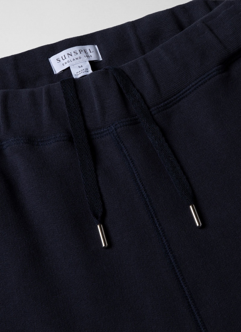 Navy Sunspel Loopback Sweatpants | 08132-CZJA | USA