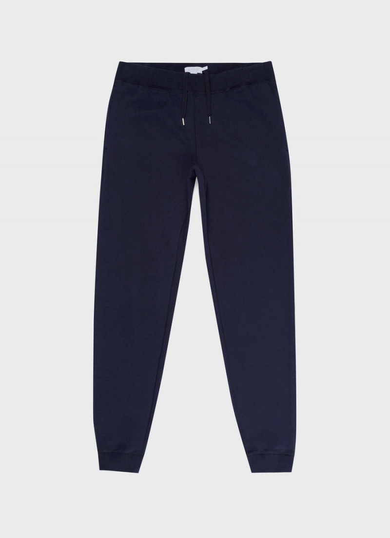 Navy Sunspel Loopback Sweatpants | 08132-CZJA | USA