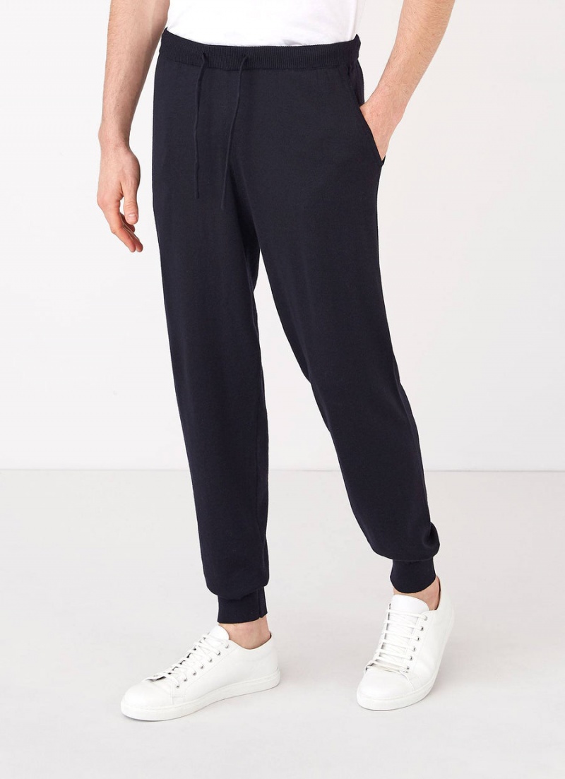 Navy Sunspel Merino Wool Lounge Pant | 12784-NCLE | USA