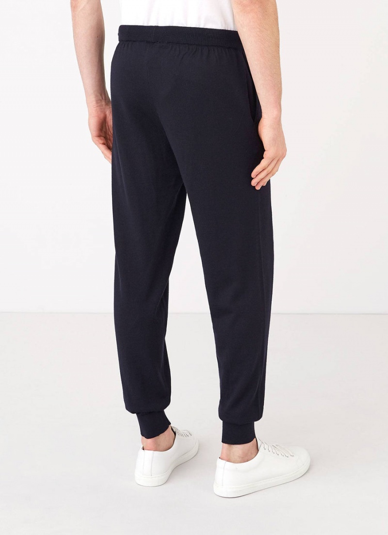 Navy Sunspel Merino Wool Lounge Pant | 12784-NCLE | USA