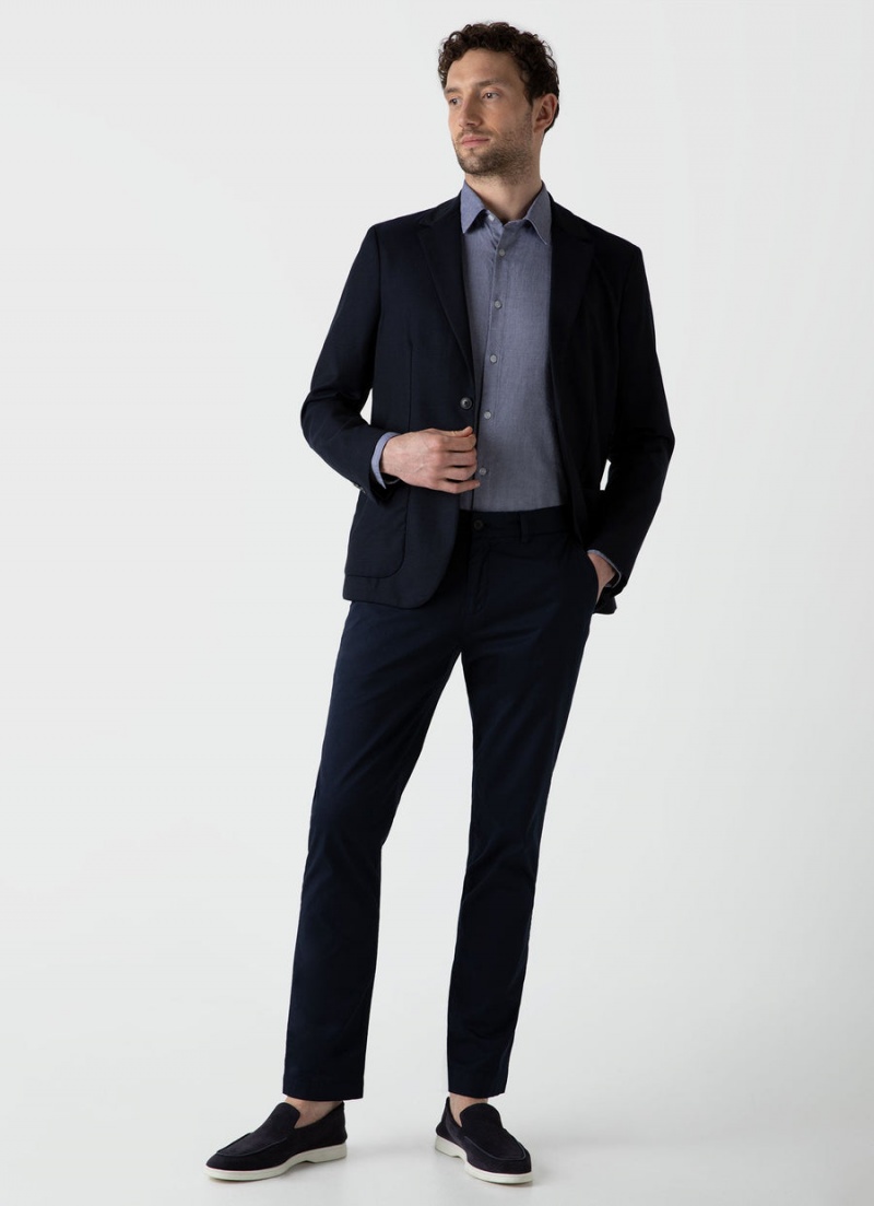 Navy Sunspel Panama Blazer | 65318-ZWUN | USA