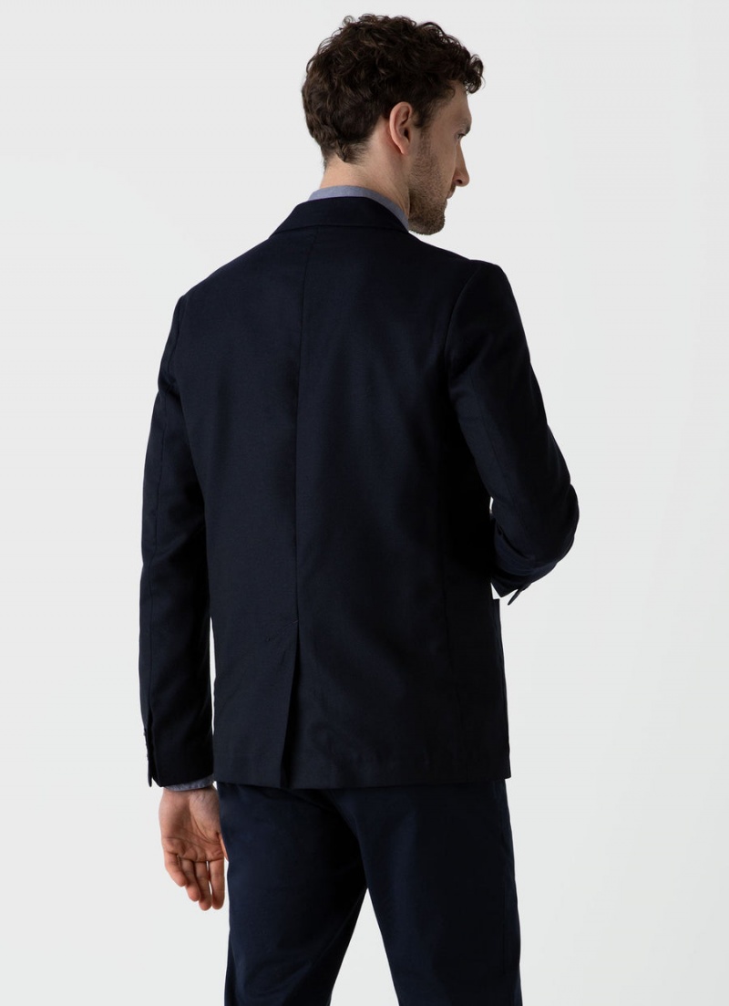 Navy Sunspel Panama Blazer | 65318-ZWUN | USA