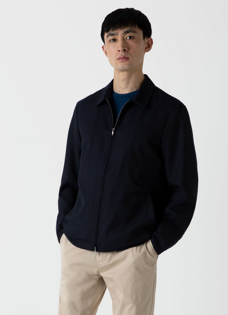 Navy Sunspel Panama Harrington | 21579-AVCG | USA