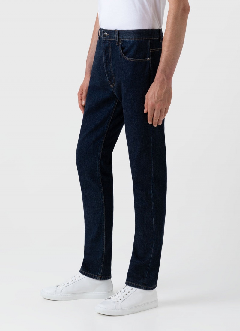 Navy Sunspel Regular Fit Jean | 43810-QIGC | USA