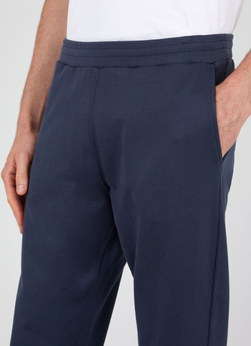 Navy Sunspel Sea Island Cotton Sweatpants | 72854-HLSV | USA