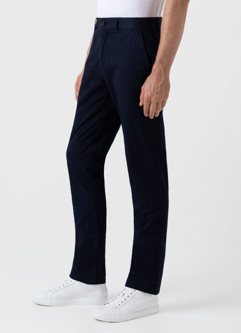 Navy Sunspel Slim Fit Chino | 45716-CHWS | USA