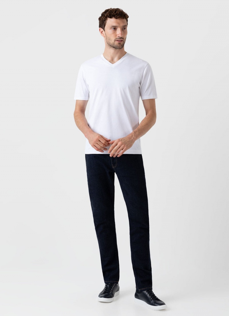 Navy Sunspel Slim Fit Jean | 31875-EGHV | USA