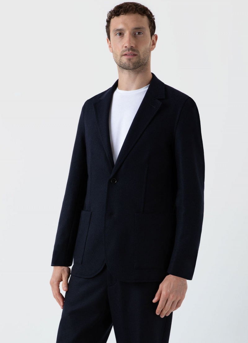 Navy Sunspel Sunspel x Casely‑Hayford Suit Jacket | 54738-XRGU | USA