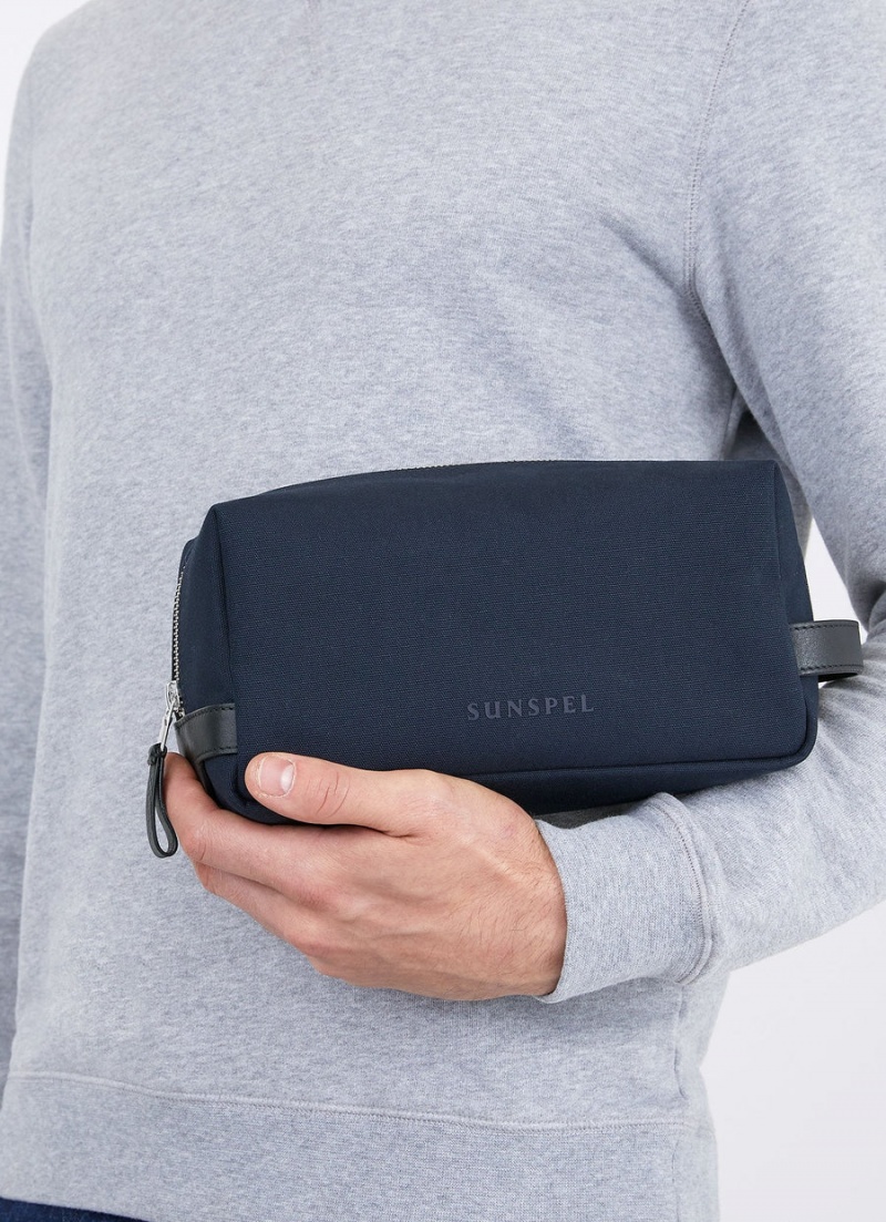 Navy Sunspel Washbag | 03497-VIHC | USA