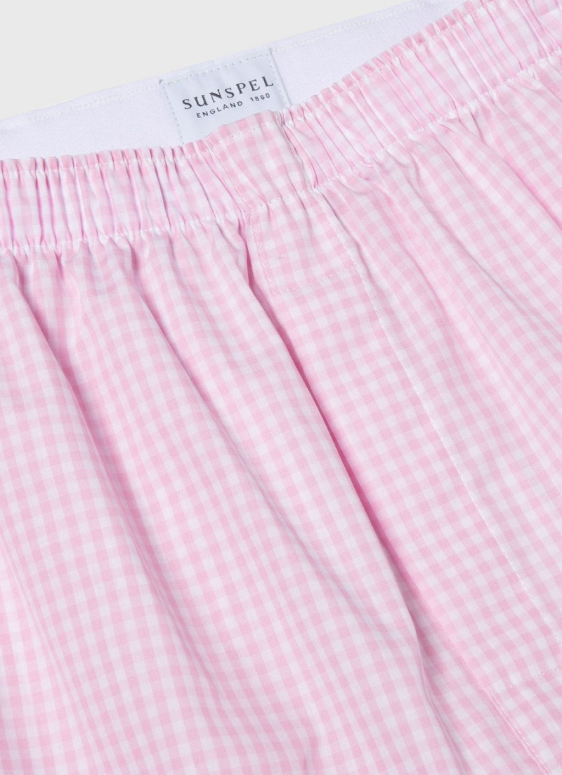 Pink Sunspel Classic Boxer Shorts | 52036-GWRI | USA