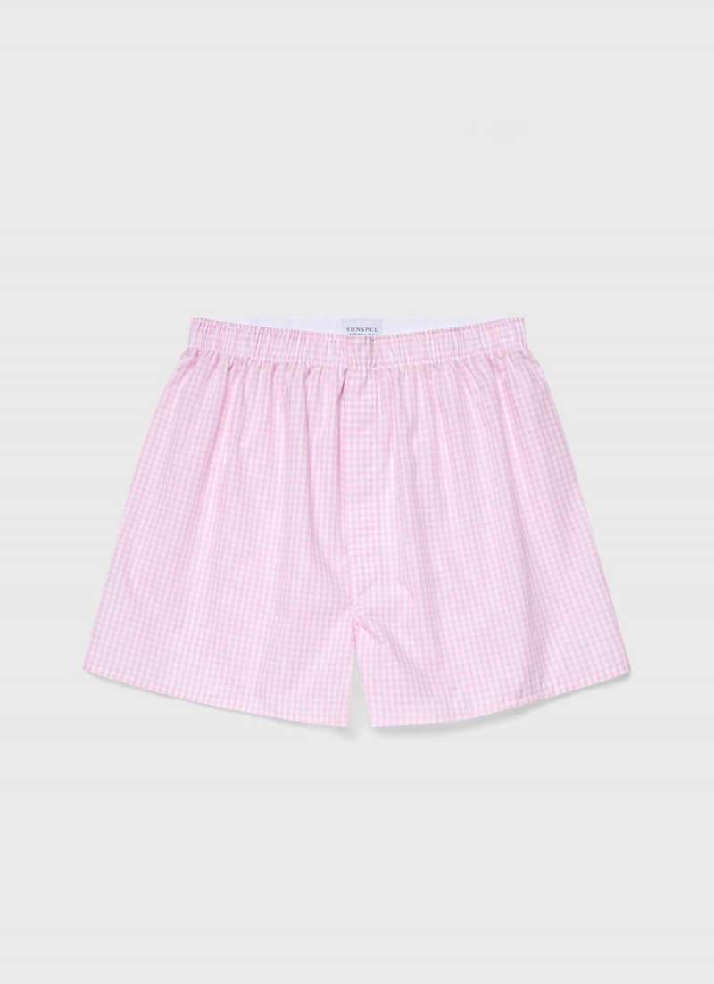 Pink Sunspel Classic Boxer Shorts | 52036-GWRI | USA