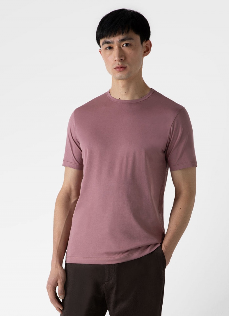 Pink Sunspel Classic T-shirt | 70582-UELZ | USA