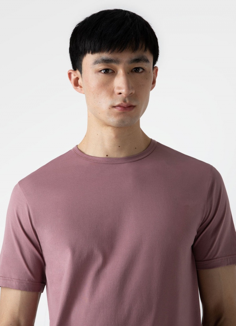 Pink Sunspel Classic T-shirt | 70582-UELZ | USA