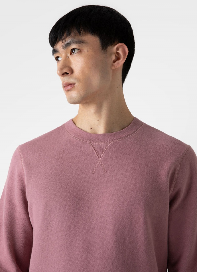 Pink Sunspel Loopback Sweatshirt | 49023-IOHA | USA