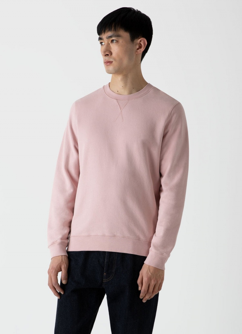 Pink Sunspel Loopback Sweatshirt | 81729-TZVI | USA