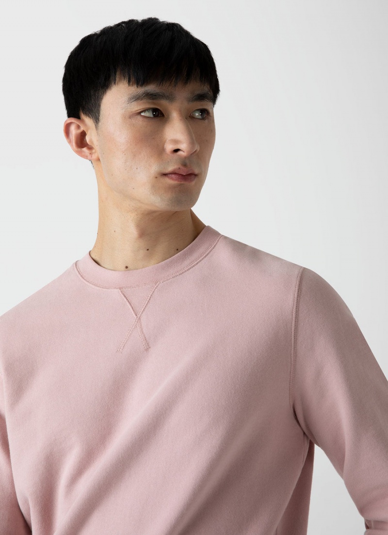 Pink Sunspel Loopback Sweatshirt | 81729-TZVI | USA