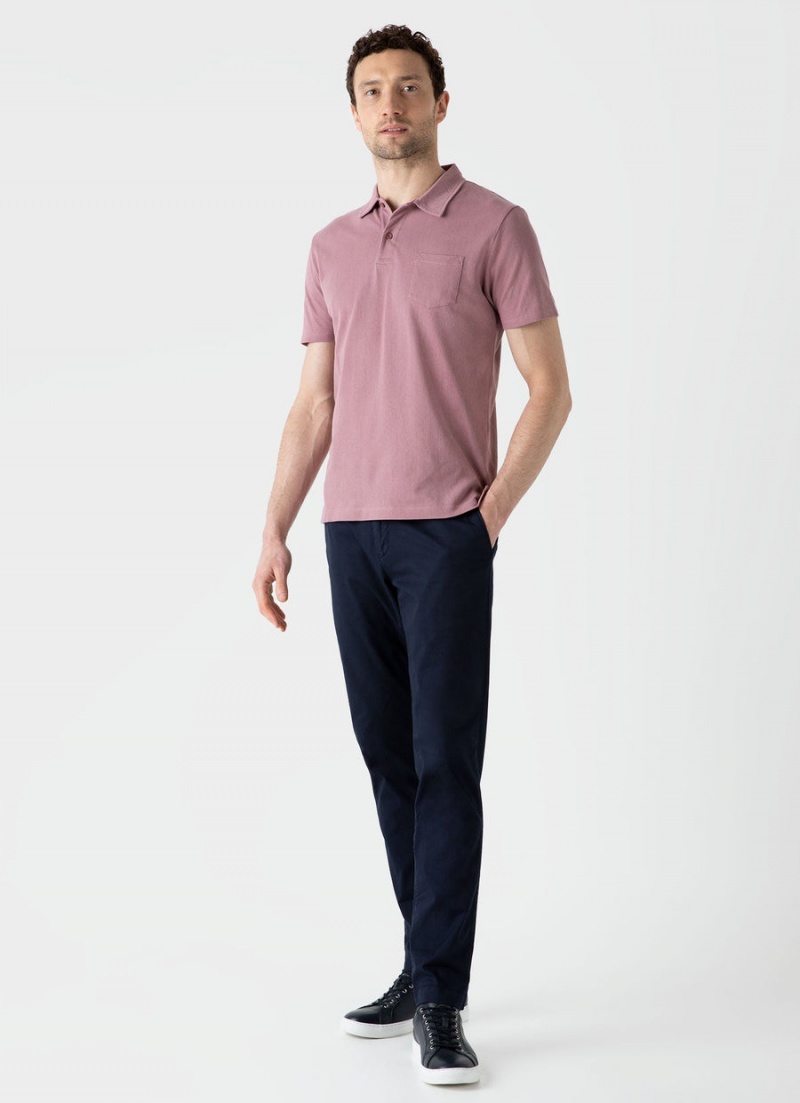 Pink Sunspel Riviera Polo Shirt | 13576-ABHR | USA