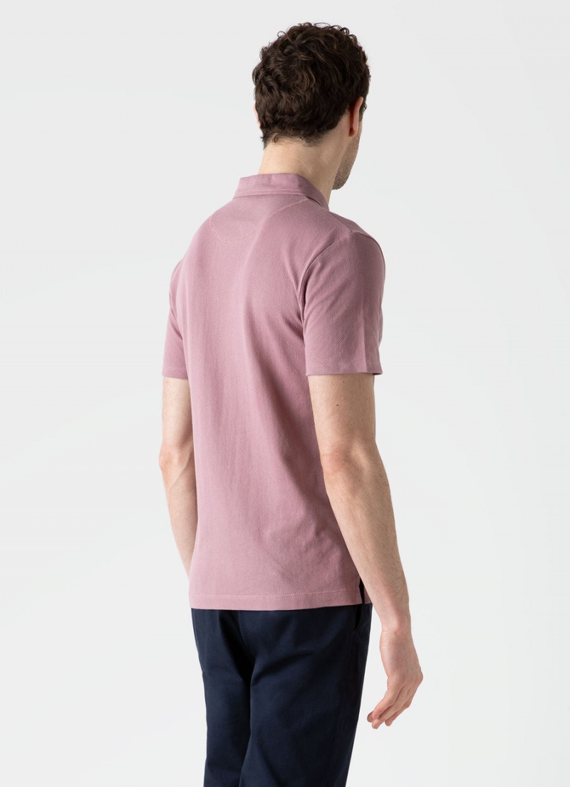 Pink Sunspel Riviera Polo Shirt | 13576-ABHR | USA