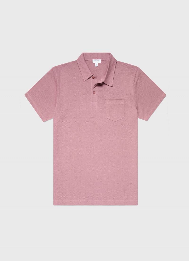 Pink Sunspel Riviera Polo Shirt | 13576-ABHR | USA