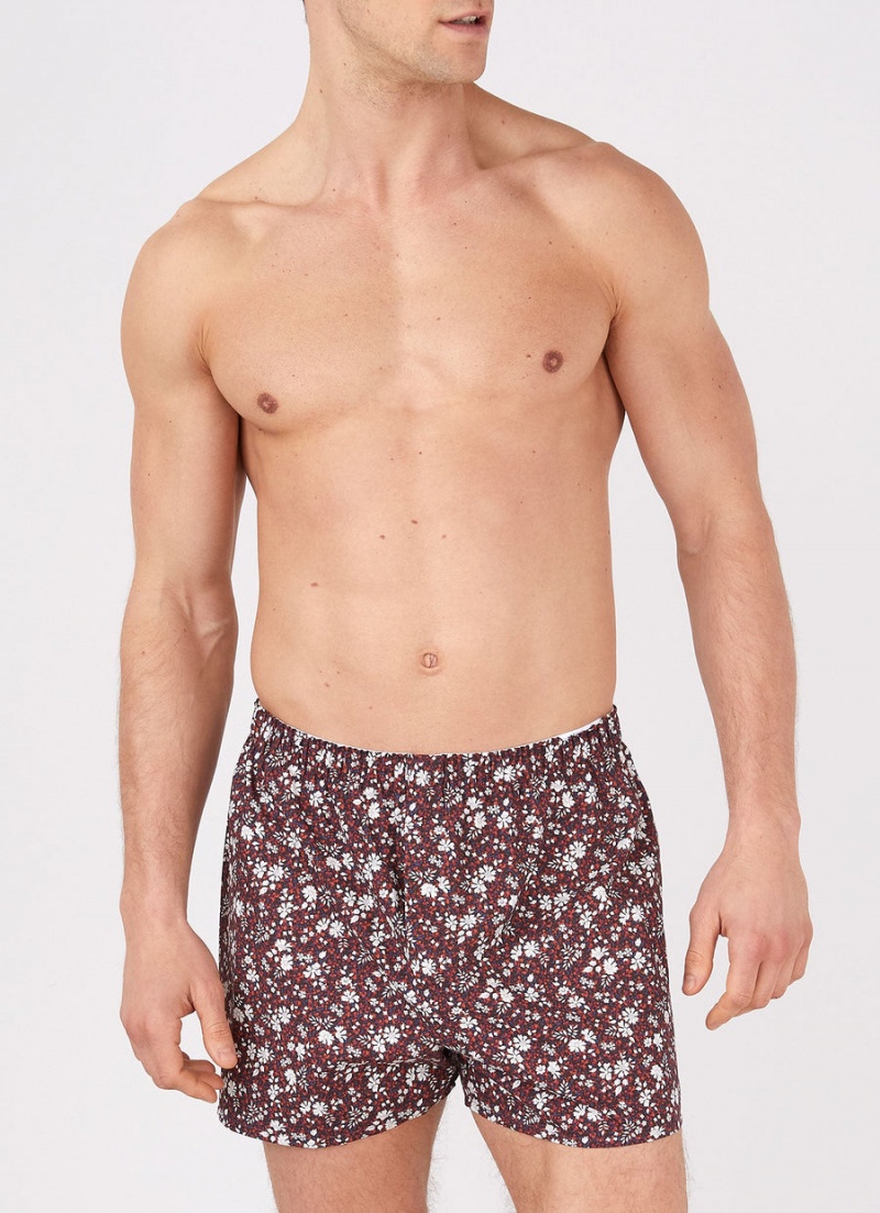 Red Sunspel Classic Boxer Shorts in Liberty Fabric | 80253-LYZX | USA