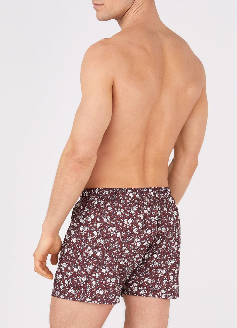 Red Sunspel Classic Boxer Shorts in Liberty Fabric | 80253-LYZX | USA