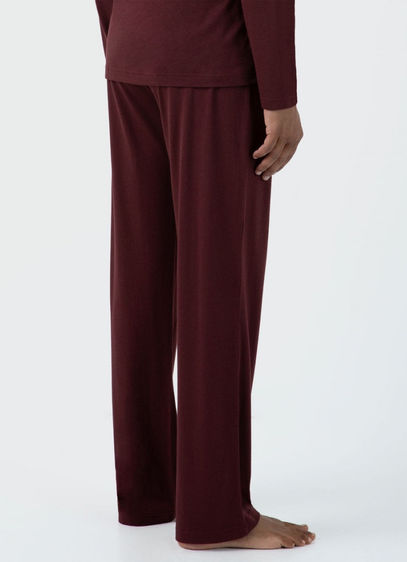 Red Sunspel Cotton Modal Lounge Pant | 46820-MNYW | USA