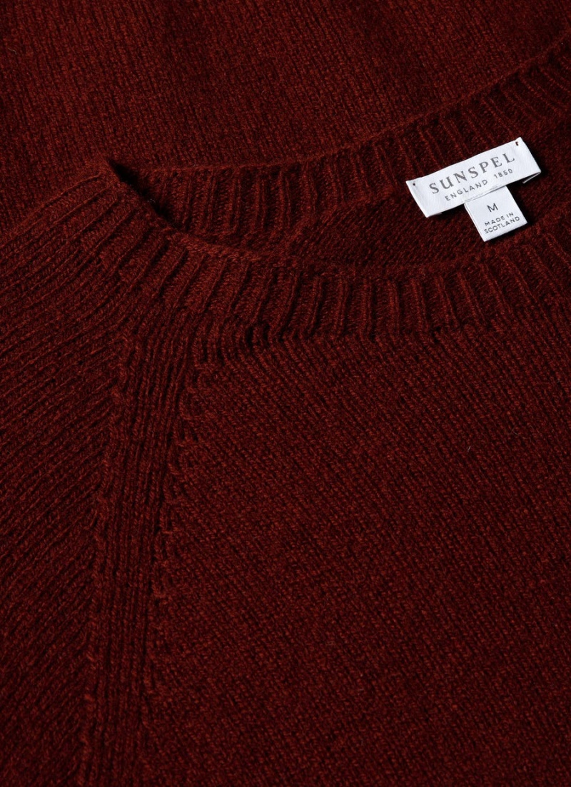 Red Sunspel Lambswool Crew Neck Jumper | 27085-MVPG | USA