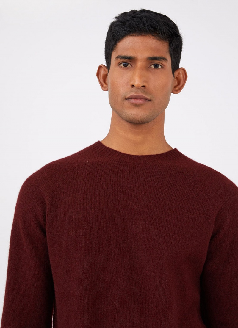 Red Sunspel Lambswool Crew Neck Jumper | 08167-ELHP | USA