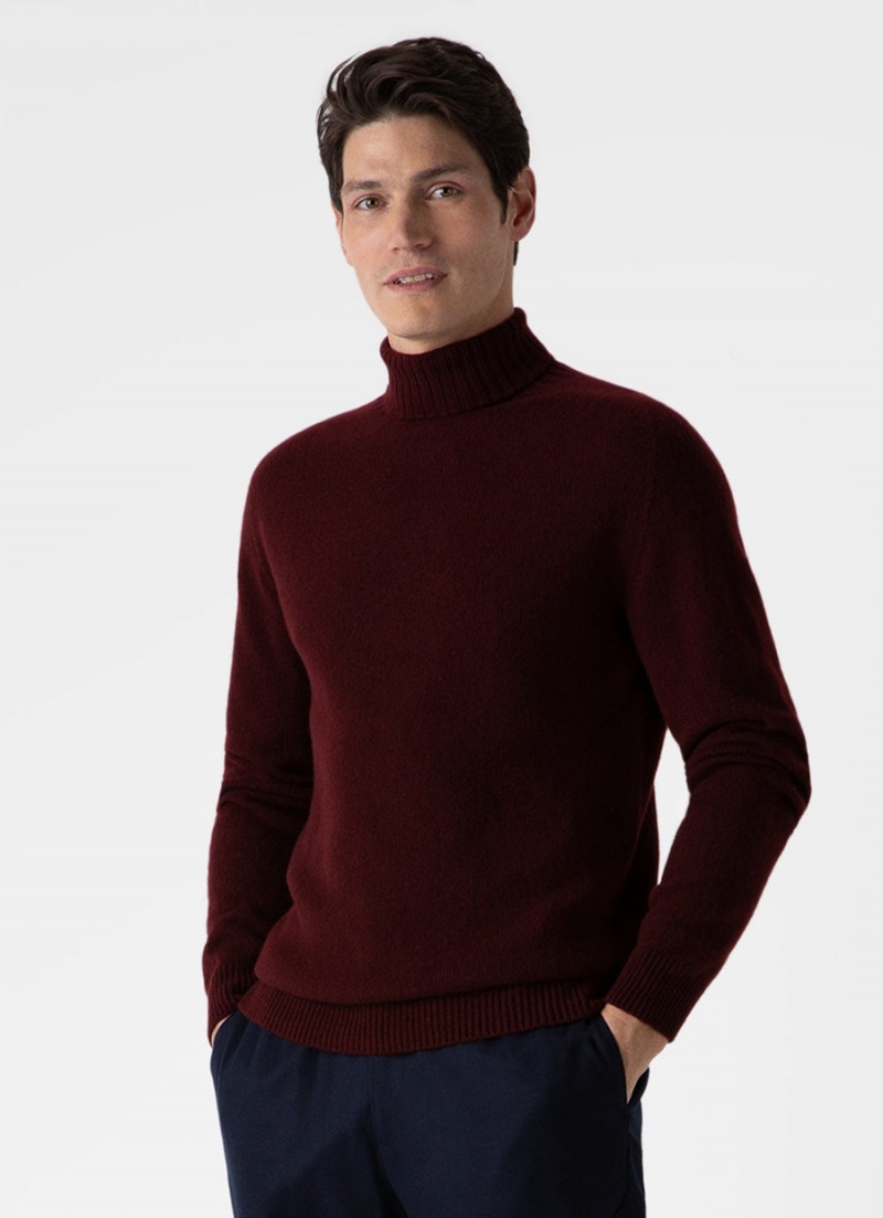 Red Sunspel Lambswool Roll Neck | 93875-IKZJ | USA