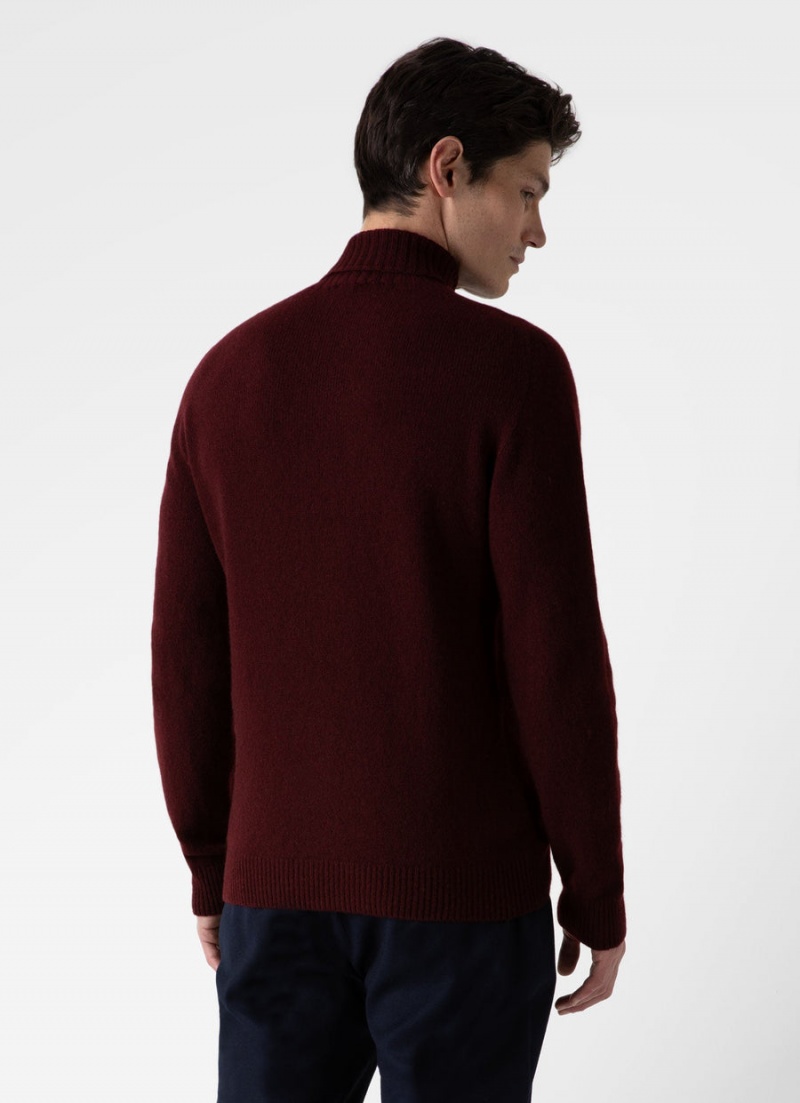 Red Sunspel Lambswool Roll Neck | 93875-IKZJ | USA