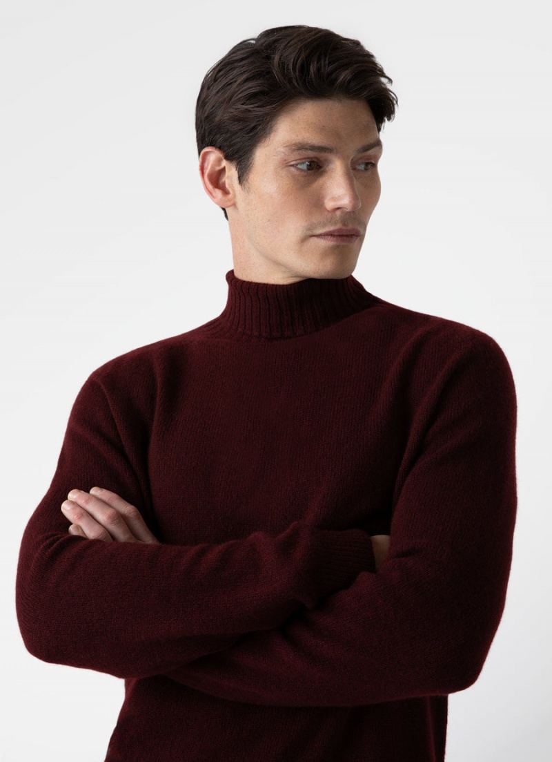 Red Sunspel Lambswool Roll Neck | 93875-IKZJ | USA