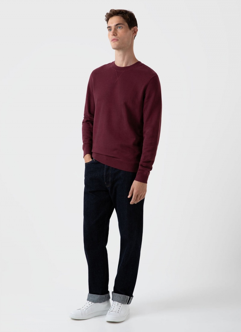 Red Sunspel Loopback Sweatshirt | 32581-XWDZ | USA