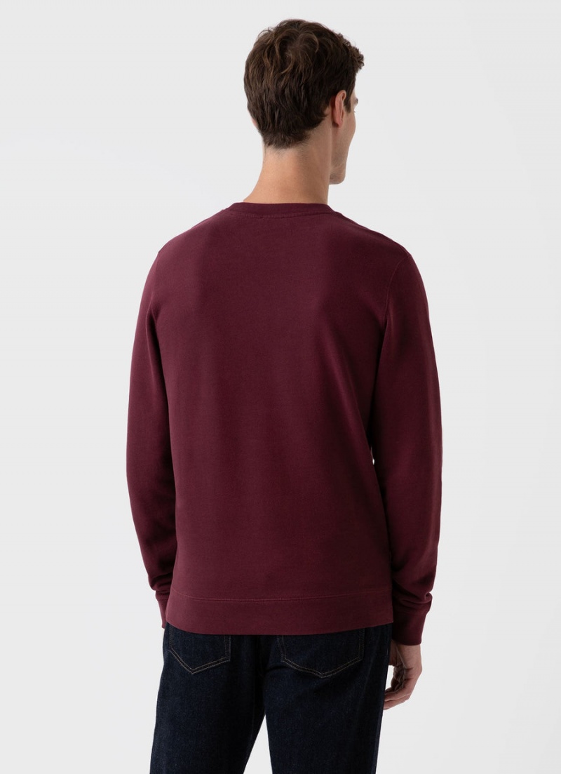 Red Sunspel Loopback Sweatshirt | 32581-XWDZ | USA