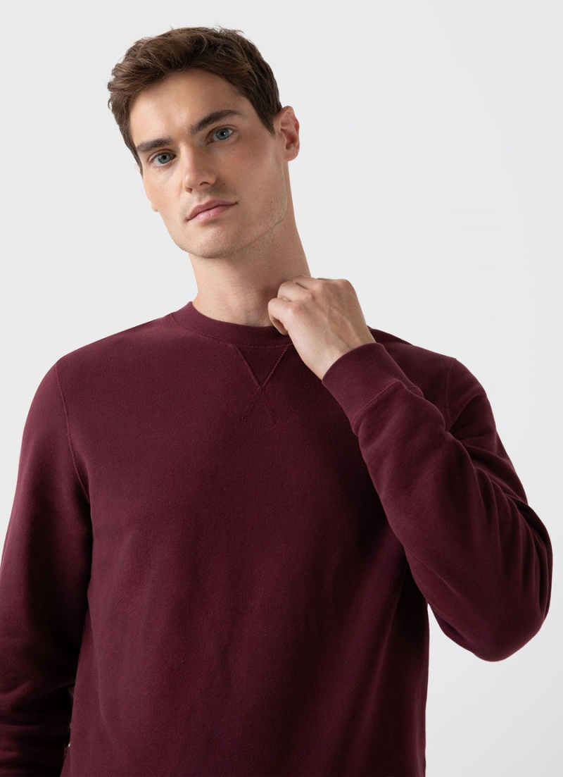 Red Sunspel Loopback Sweatshirt | 32581-XWDZ | USA