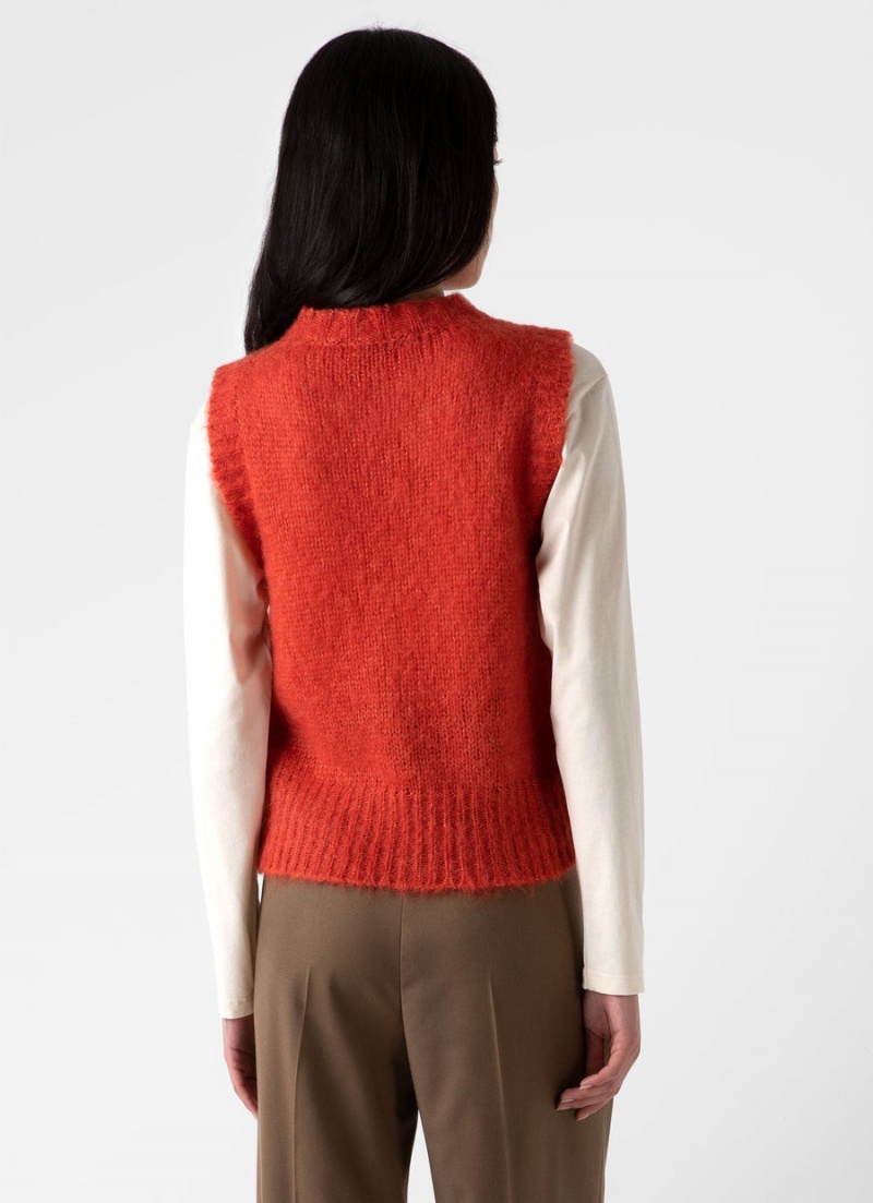 Red Sunspel Mohair Silk Vest | 90374-BDGZ | USA