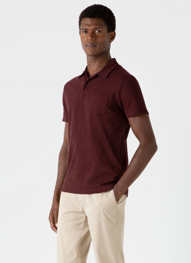 Red Sunspel Riviera Polo Shirt | 87450-LQDU | USA