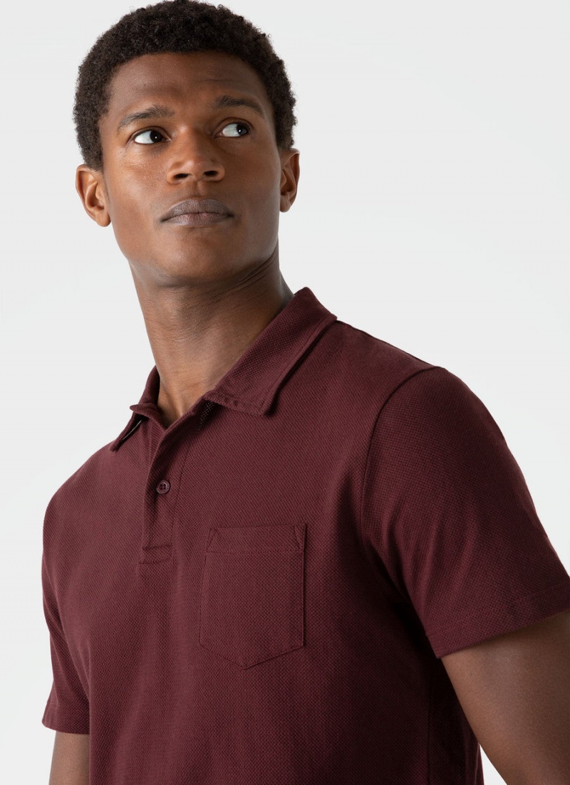 Red Sunspel Riviera Polo Shirt | 87450-LQDU | USA