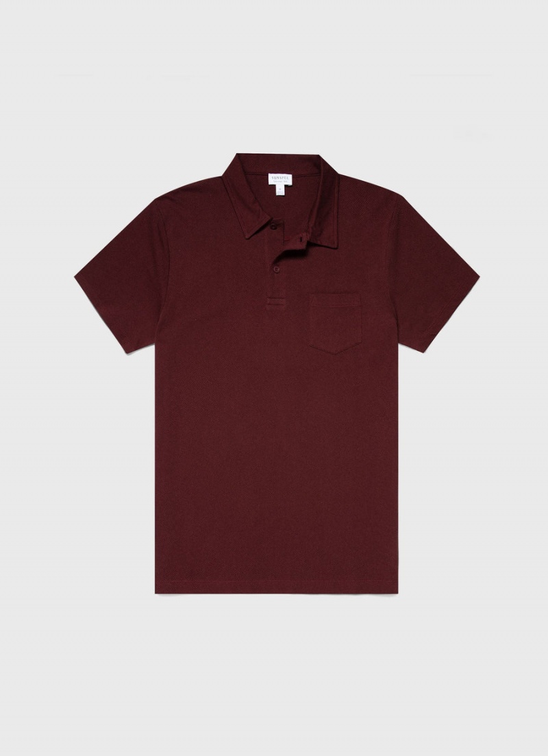 Red Sunspel Riviera Polo Shirt | 87450-LQDU | USA