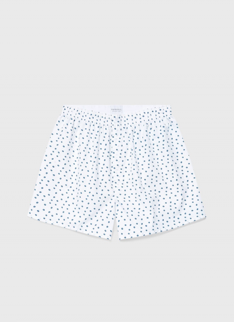 White Sunspel Classic Boxer Shorts | 03196-LDQF | USA