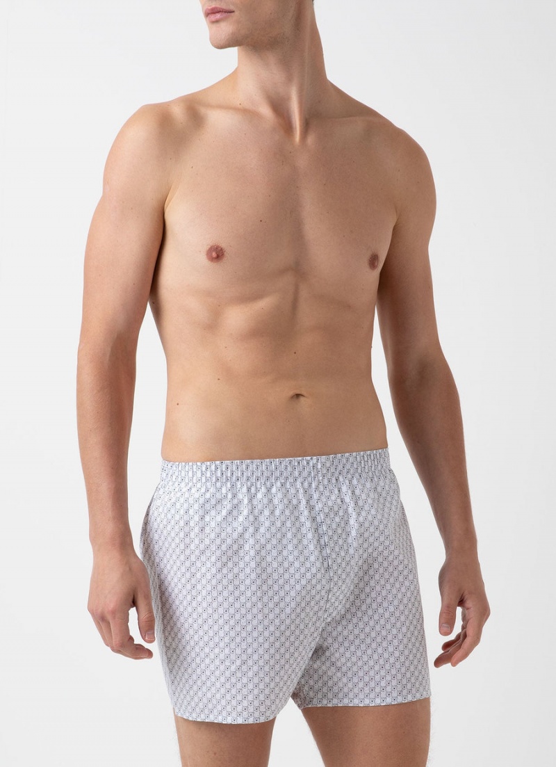 White Sunspel Classic Boxer Shorts | 70584-KWZD | USA