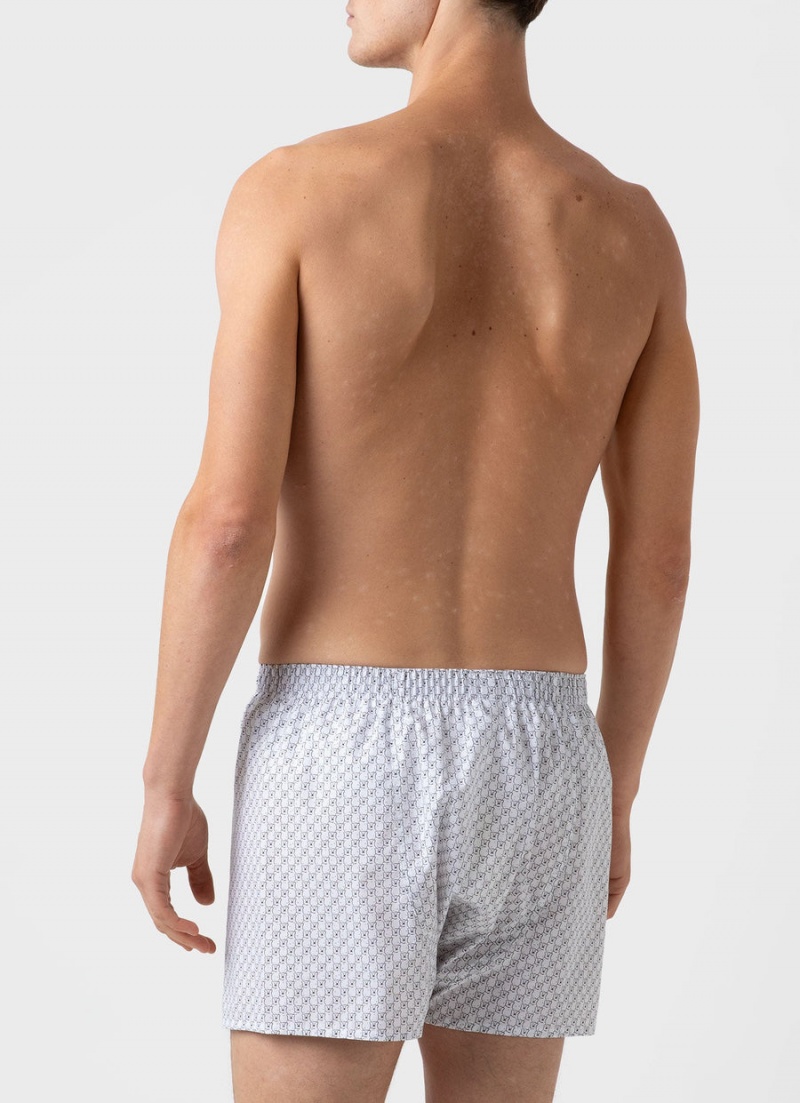 White Sunspel Classic Boxer Shorts | 70584-KWZD | USA