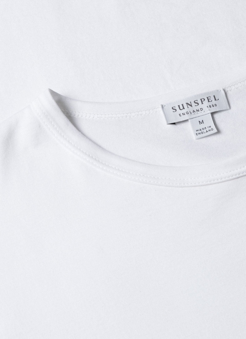 White Sunspel Classic T-shirt | 17392-CHKL | USA