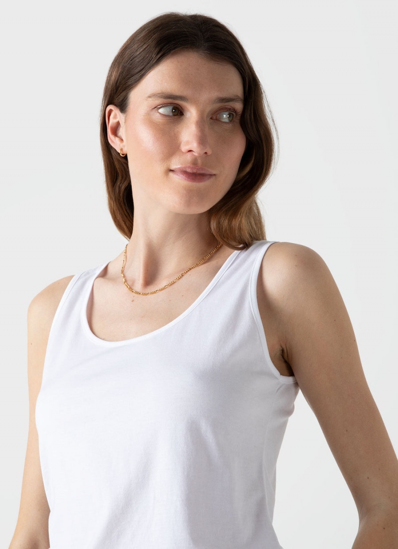 White Sunspel Classic Vest | 69421-EJUR | USA