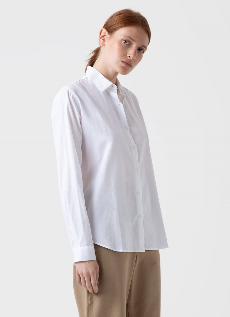 White Sunspel Cotton Shirt | 63948-JBOT | USA