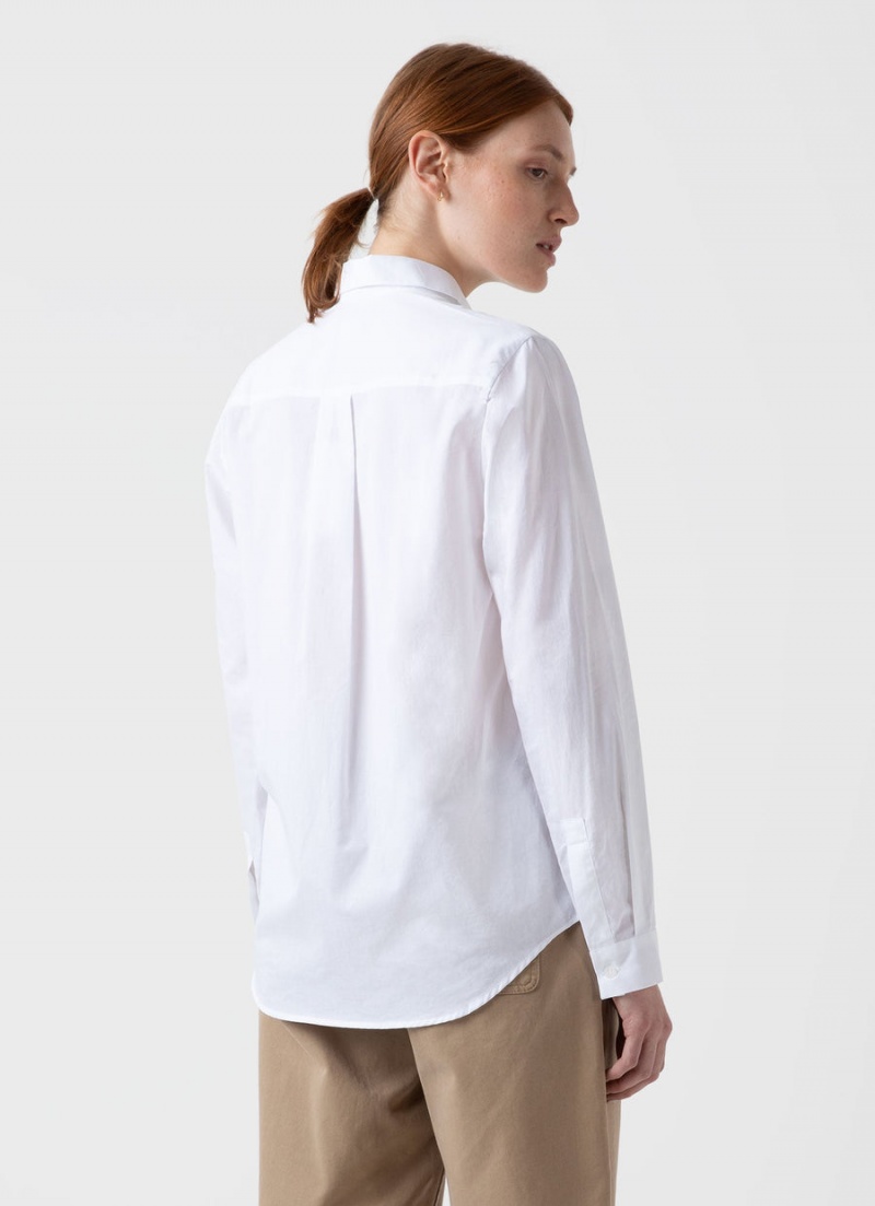 White Sunspel Cotton Shirt | 63948-JBOT | USA